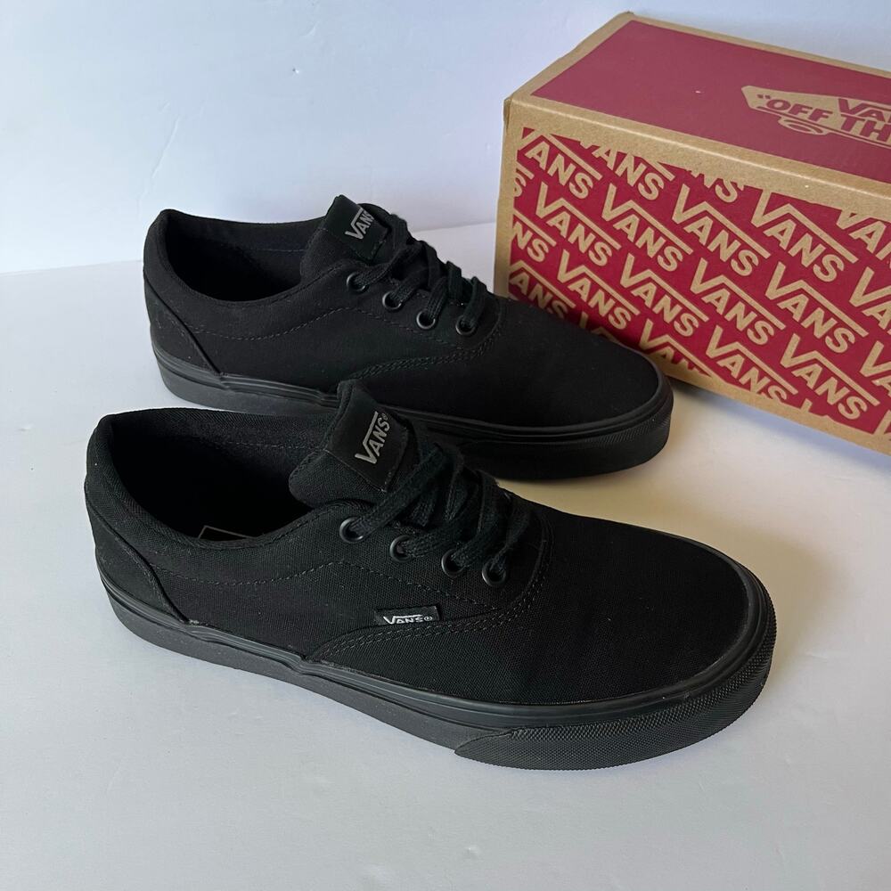 Vans Doheny Black/Black Canvas Sneakers Women’s Size 7 New In Box
